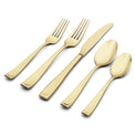 Moda Satin Champagne 20 Piece Fine Flatware Set, Service For 4