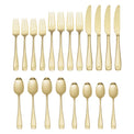 Moda Satin Champagne 20 Piece Fine Flatware Set, Service For 4