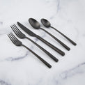 Isobel Black Satin 20-Piece Flatware Set