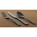 Aptitude 23 Piece Everyday Black Flatware Set, Service for 4