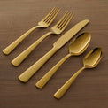 Aptitude Gold 23 Piece Everyday Flatware Set, Service for 4