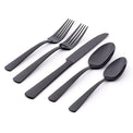 Aptitude 23 Piece Everyday Black Flatware Set, Service for 4