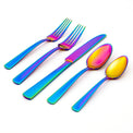 Aptitude Rainbow 23 Piece Everyday Flatware Set, Service for 4