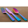 Aptitude Rainbow 23 Piece Everyday Flatware Set, Service for 4