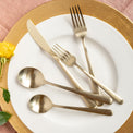 Lorenn Champagne Satin 20-Piece  Flatware Set