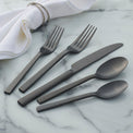 Chef's Table Black 20 Piece Everyday Flatware Set, Service For 4