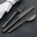 Chef's Table Black 20 Piece Everyday Flatware Set, Service For 4