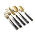 Eivin Gold Black Marble 20-Piece Flatware Set