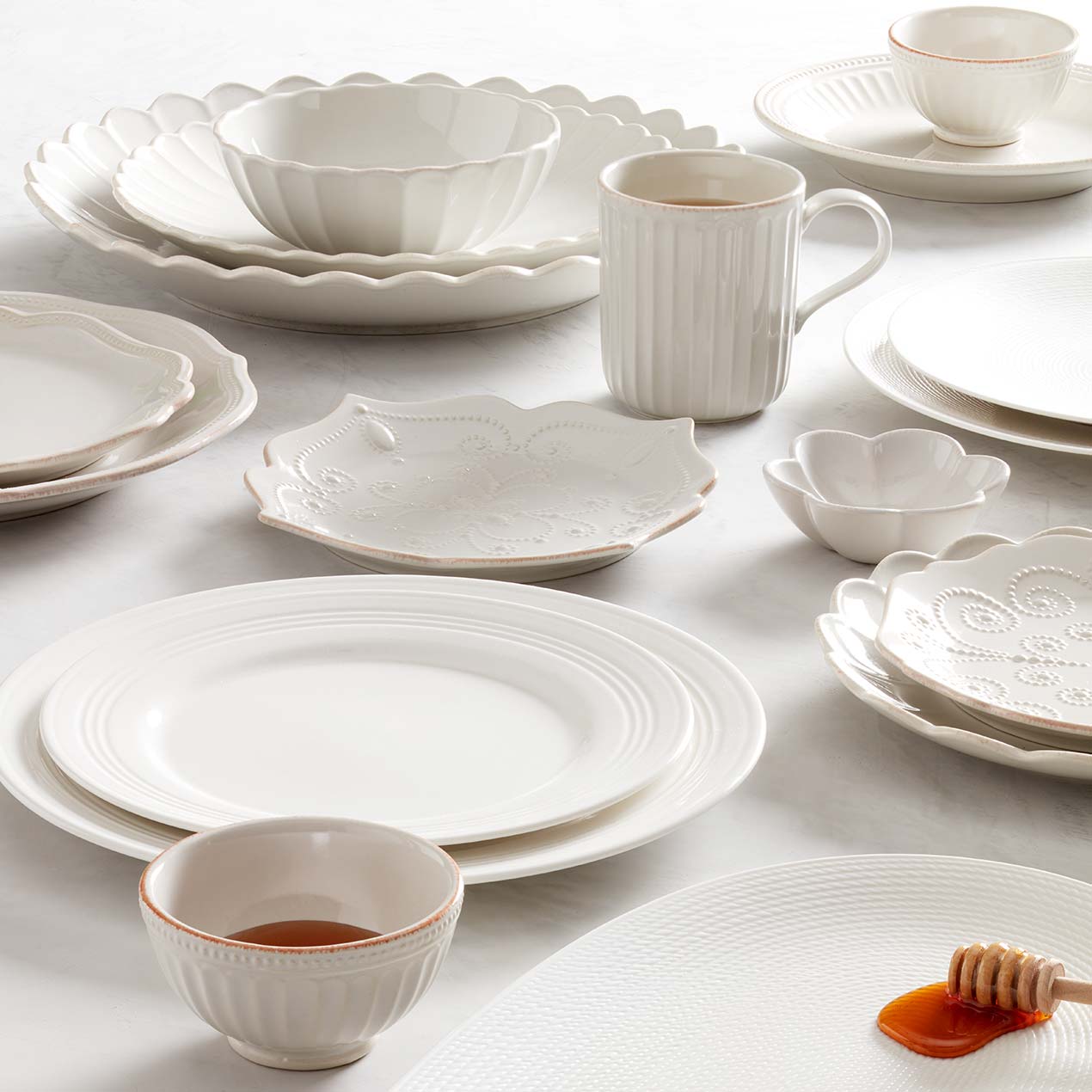 Lenox white dishes hotsell