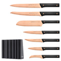 Knight 13-Piece Cutlery Block Set, Copper