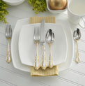 Golden Mandolina 45 Piece Fine Flatware Set, Service For 8