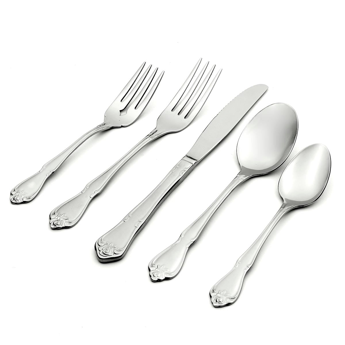 Online Oneida Community Stainless Rose Flatware 40 Piece