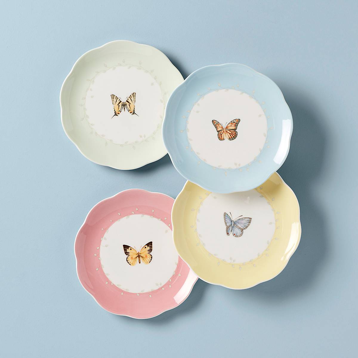 Butterfly Meadow 4-Piece Dessert Plate Set