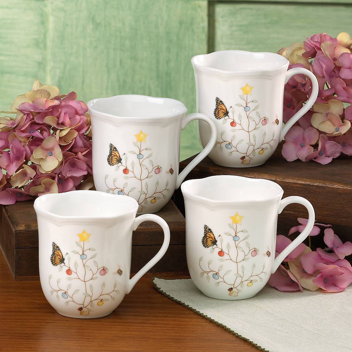 Butterfly Meadow Seasonal Mugs S 4 Lenox Corporation