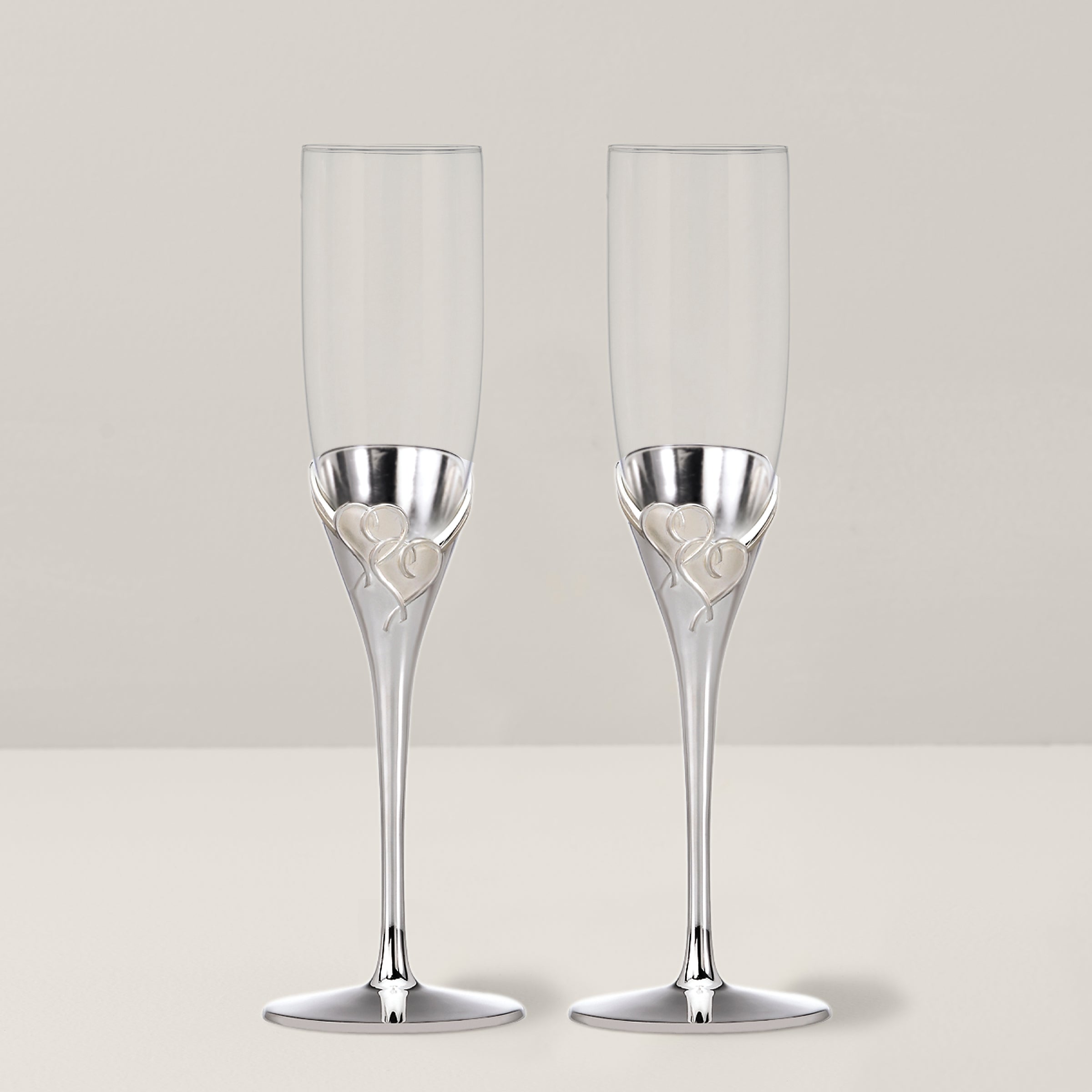 Silver 25th Anniversary Champagne Flutes (Set of 2) – Sparkle and Bash