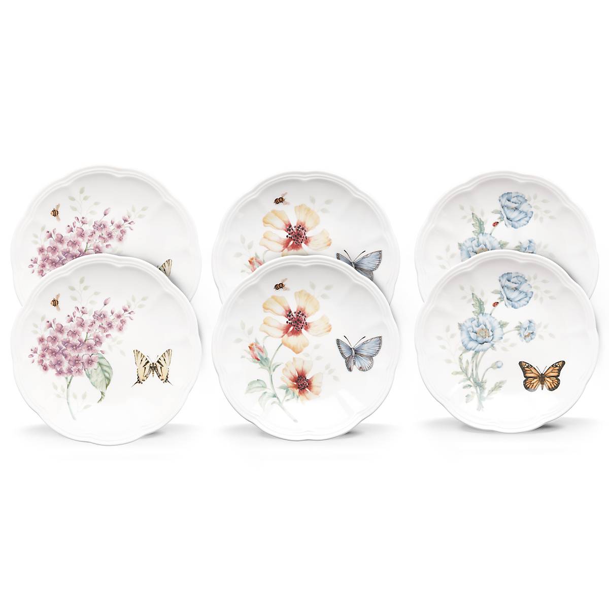 Lenox butterfly meadow dessert plates best sale