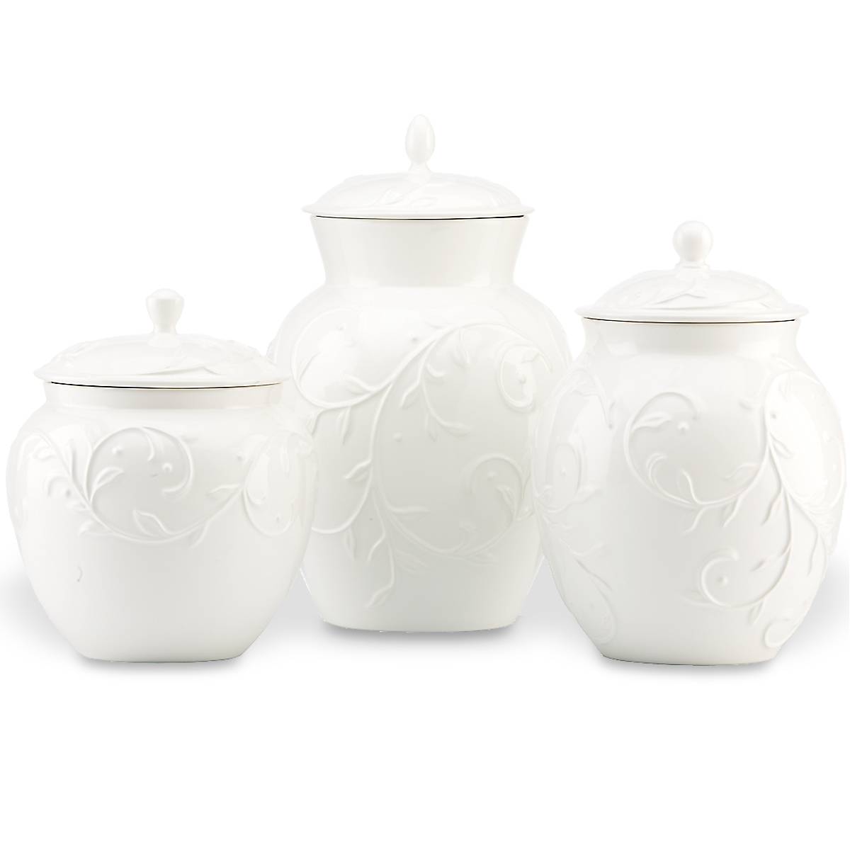 Opal Innocence Carved 3-Piece Canister Set