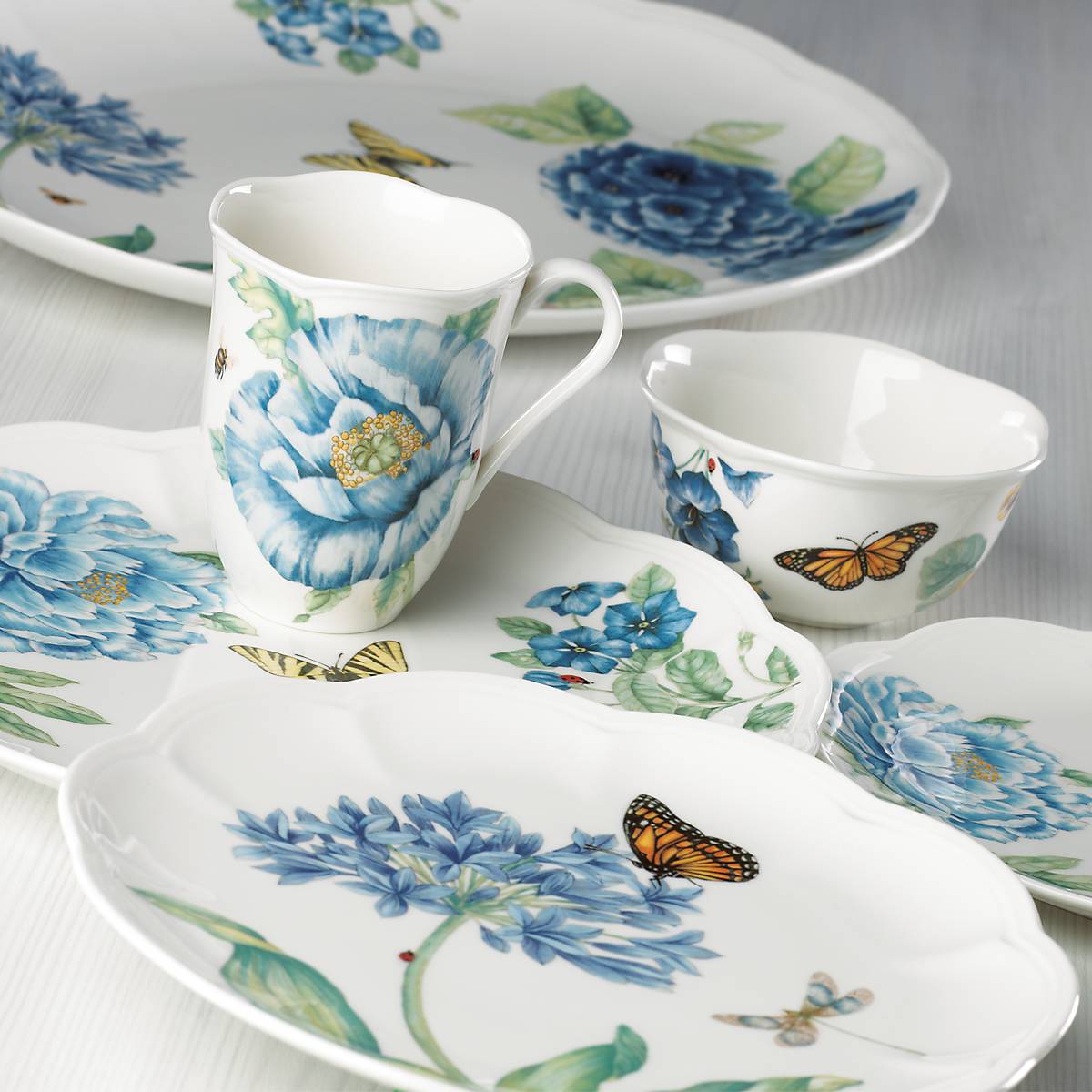 Butterfly Meadow Blue 4-Piece Place Setting