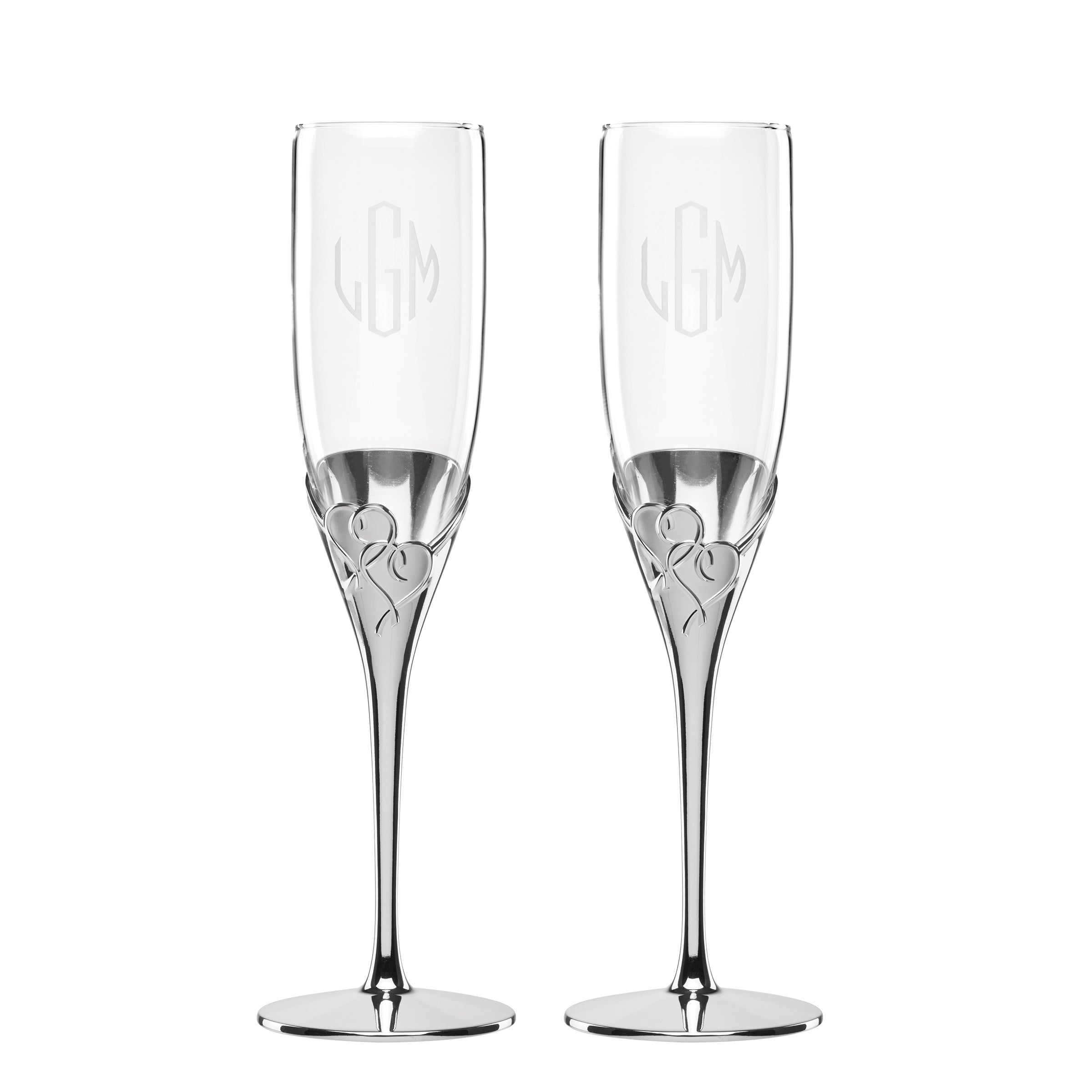 Personalized True Love 2-Piece Toasting Flute Set