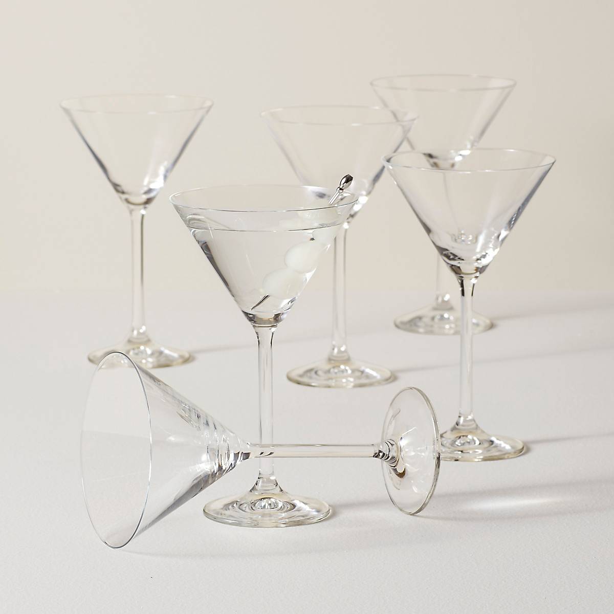LUNA & MANTHA Unique Martini Glasses, Set of 4