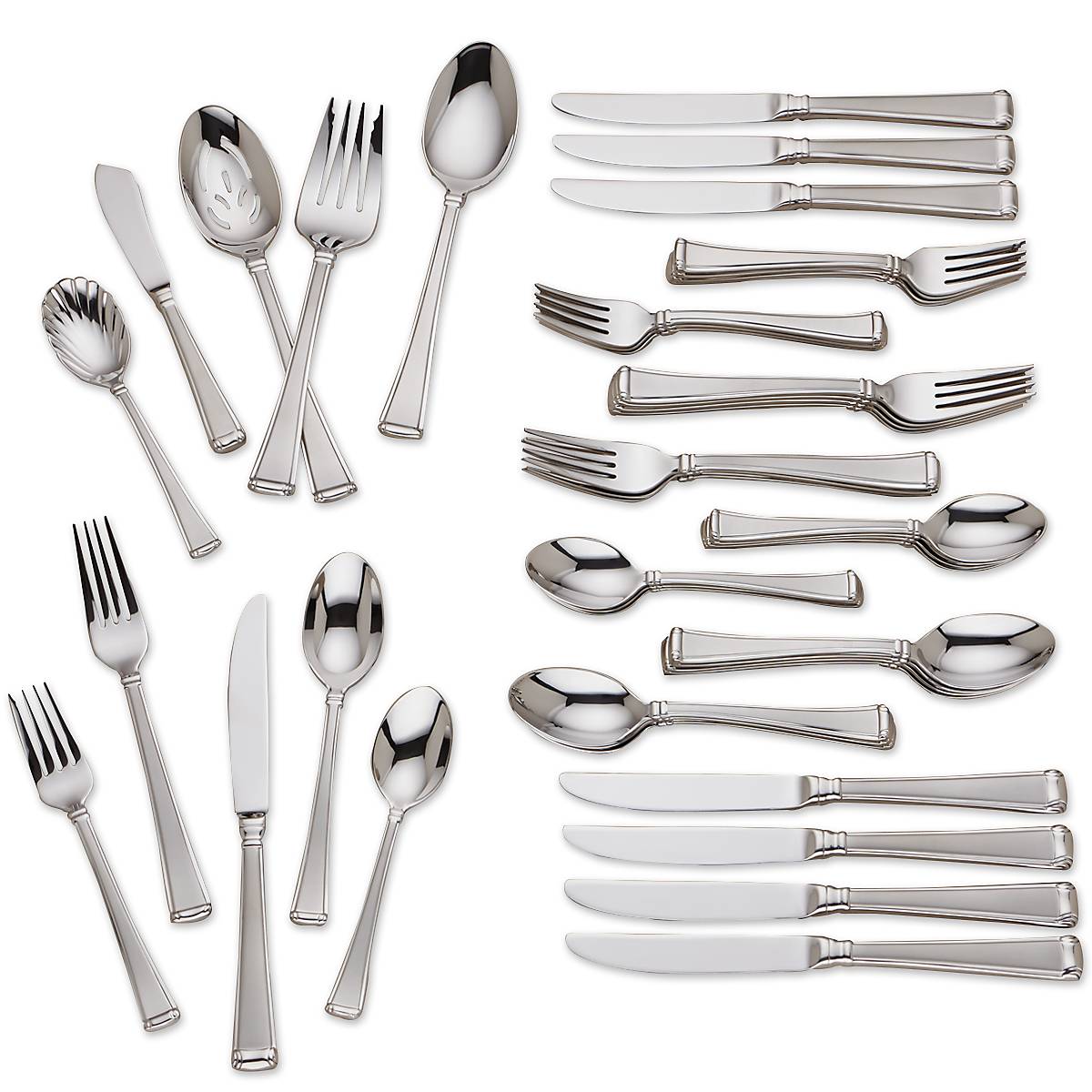 Column Frosted 45-Piece Flatware Set