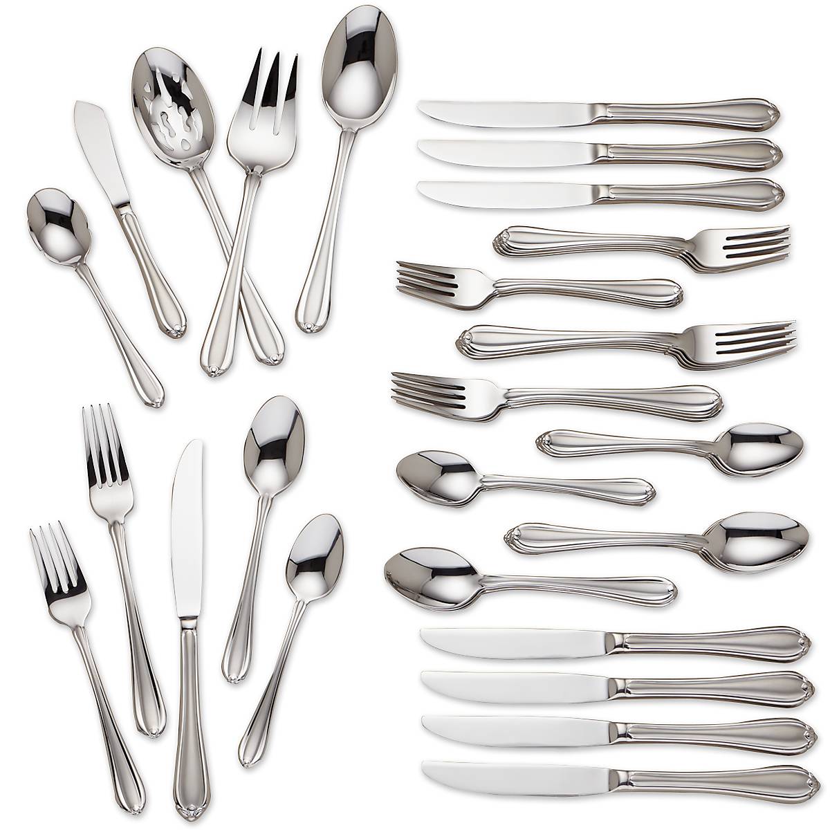 Melon Bud Frosted 45-Piece Flatware Set