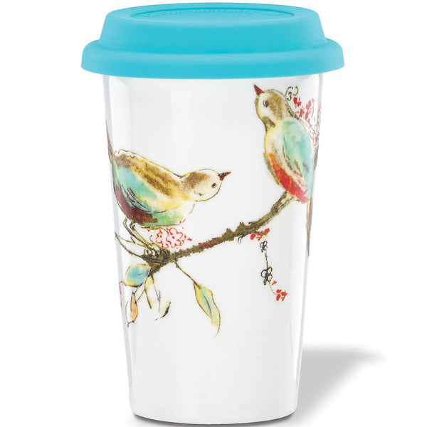 Eco-Friendly 12oz/350ml Travel Takeaway Pyrex Tea Mug Glass Coffee Cup with  Silicone Lid and Sleeve