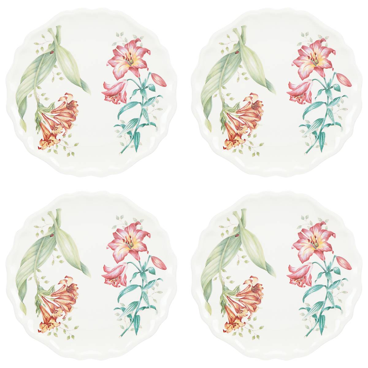 Butterfly Meadow Melamine 4-Piece Accent Plates