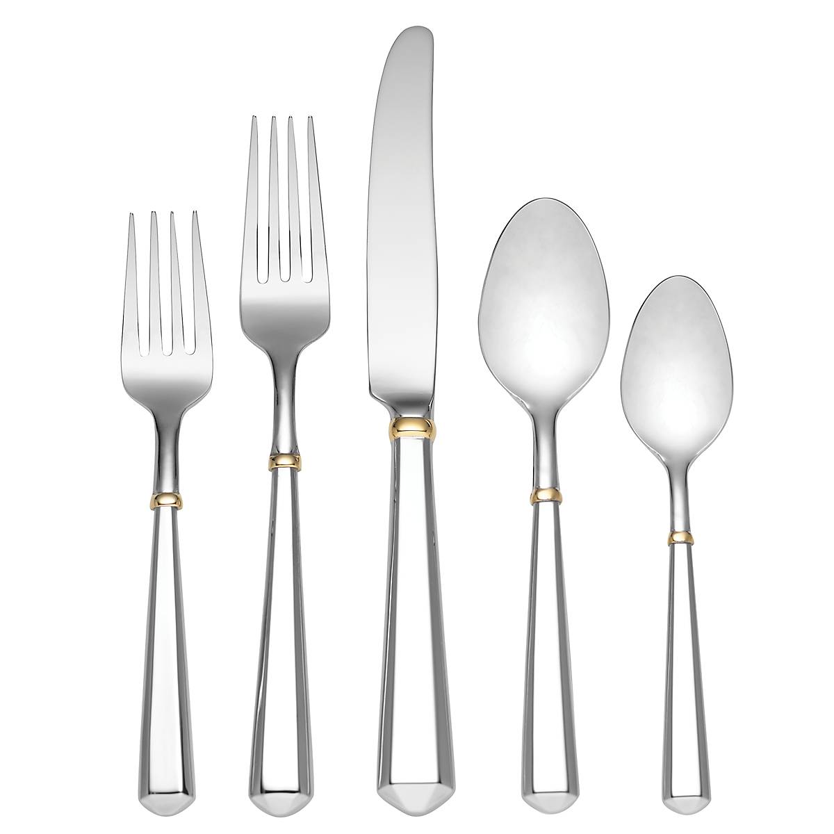 Todd Hill Gold 5-Piece Flatware Set