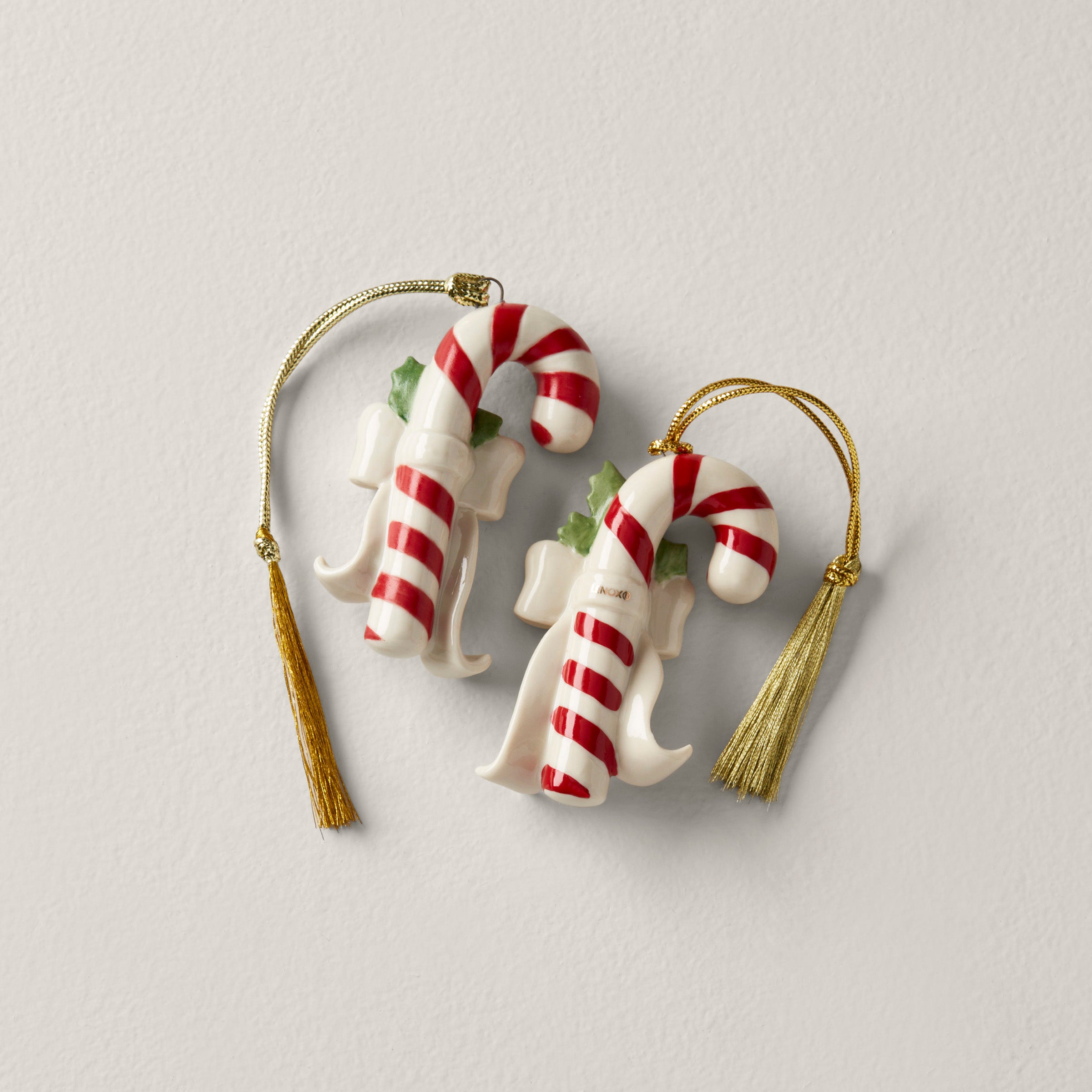 Personalized Forever Friends Candy Cane 2-Piece Ornament Set