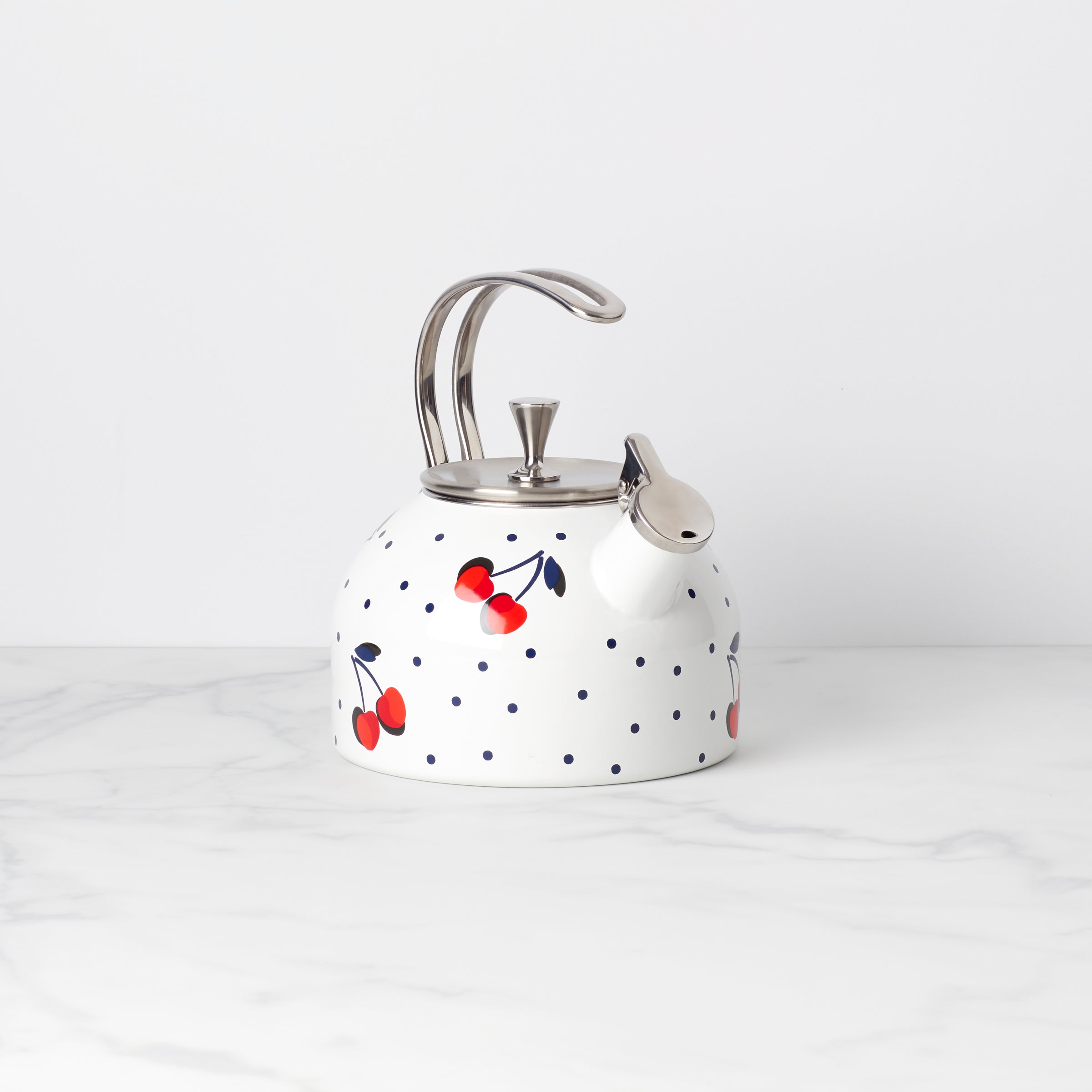 Vintage Cherry Dot Tea Kettle