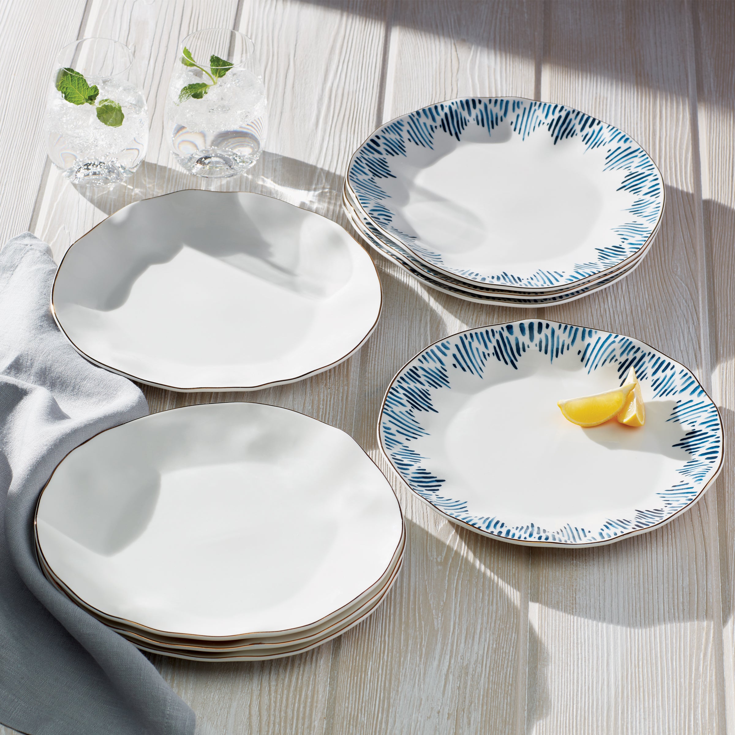 Blue Bay 4-Piece Dinner Plate Set