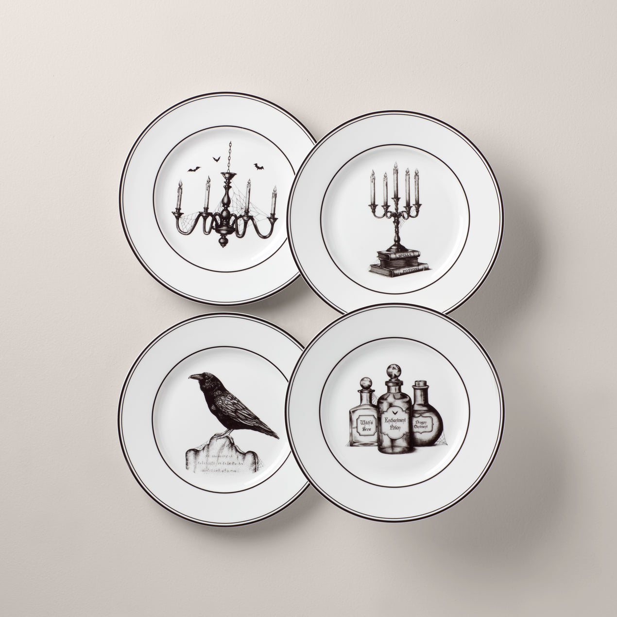 Vintage Halloween 4-Piece Dessert Plate Set – Lenox Corporation