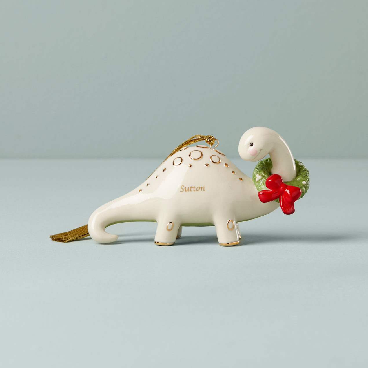 Personalized Dinosaur & Wreath Ornament – Lenox Corporation