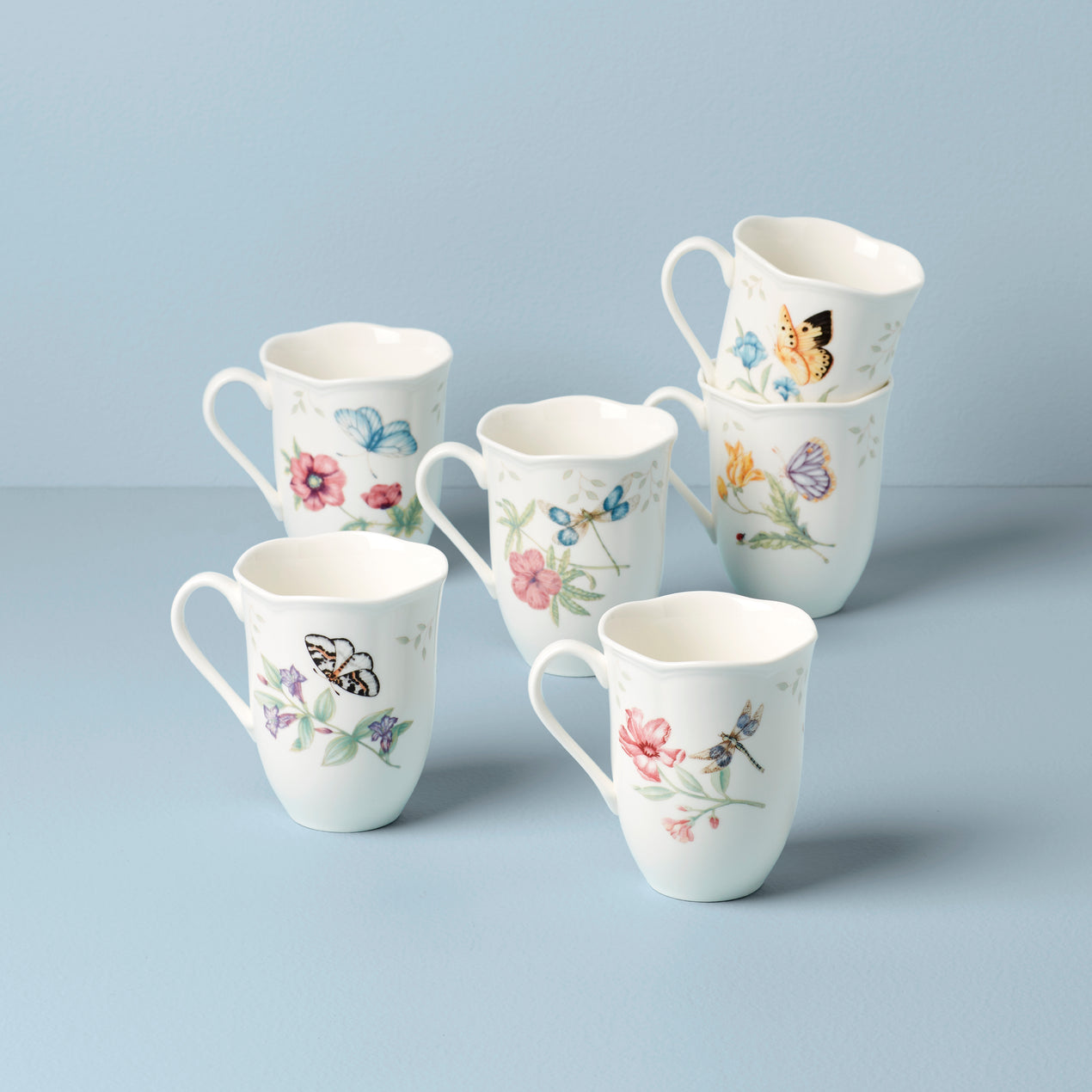 Porcelain Stackable Mug, Set of 6