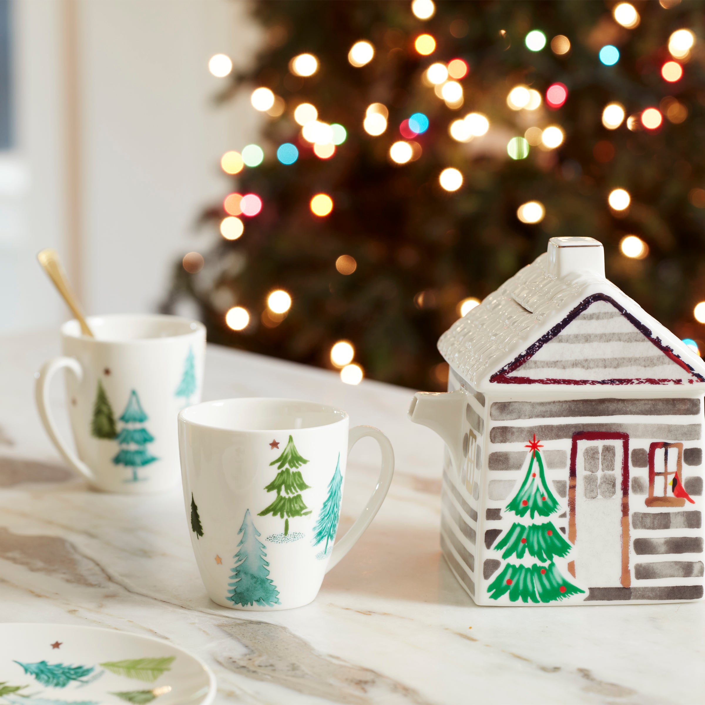 Balsam Lane 4-Piece Mug Set