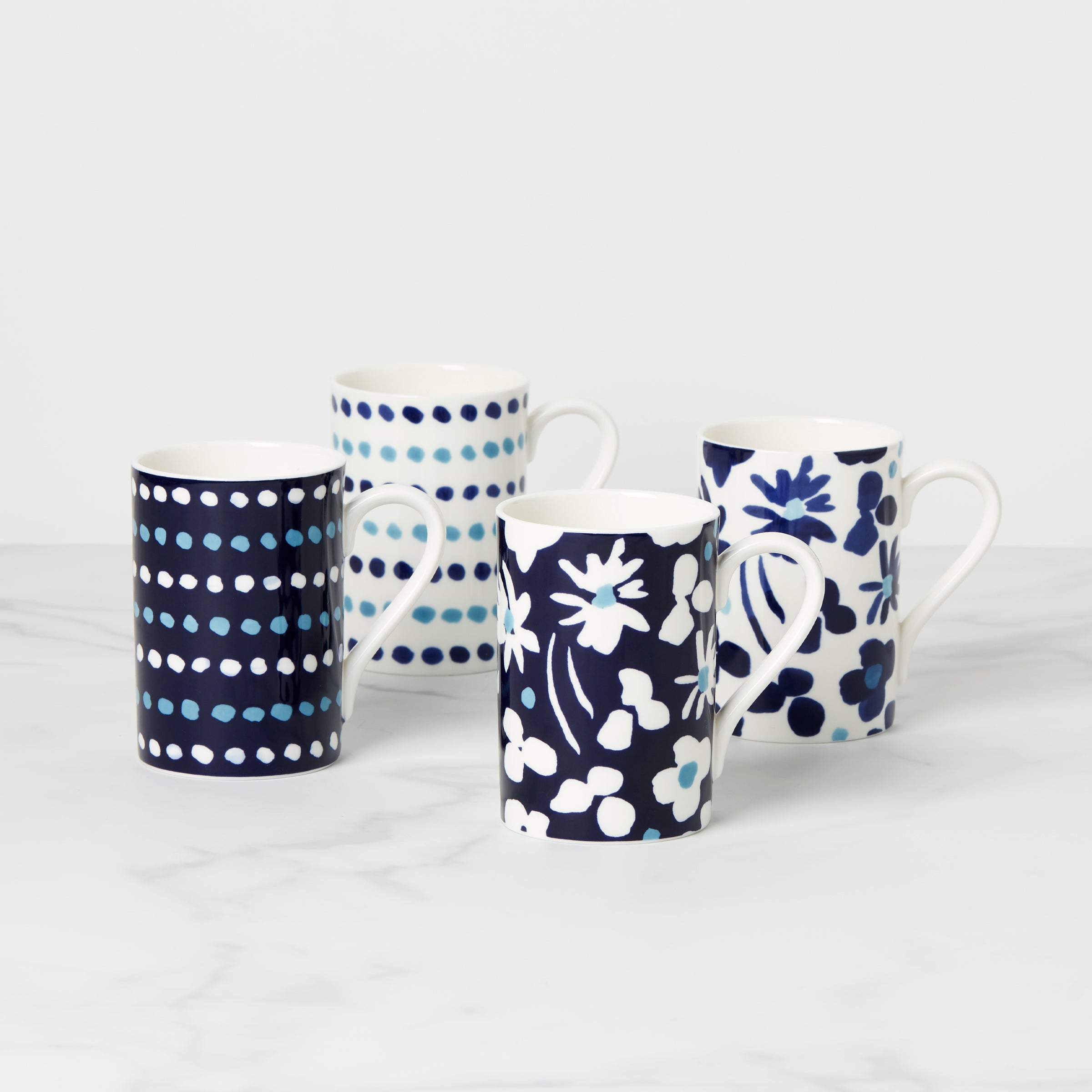 Floral Inspirations Four Piece Coffee Mug Set