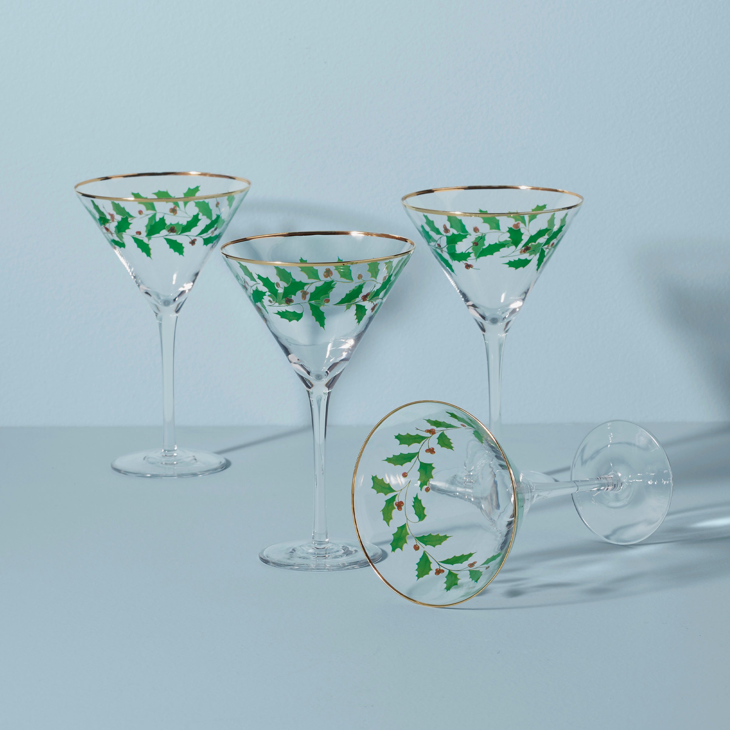 Holiday 4-Piece Martini Glass Set