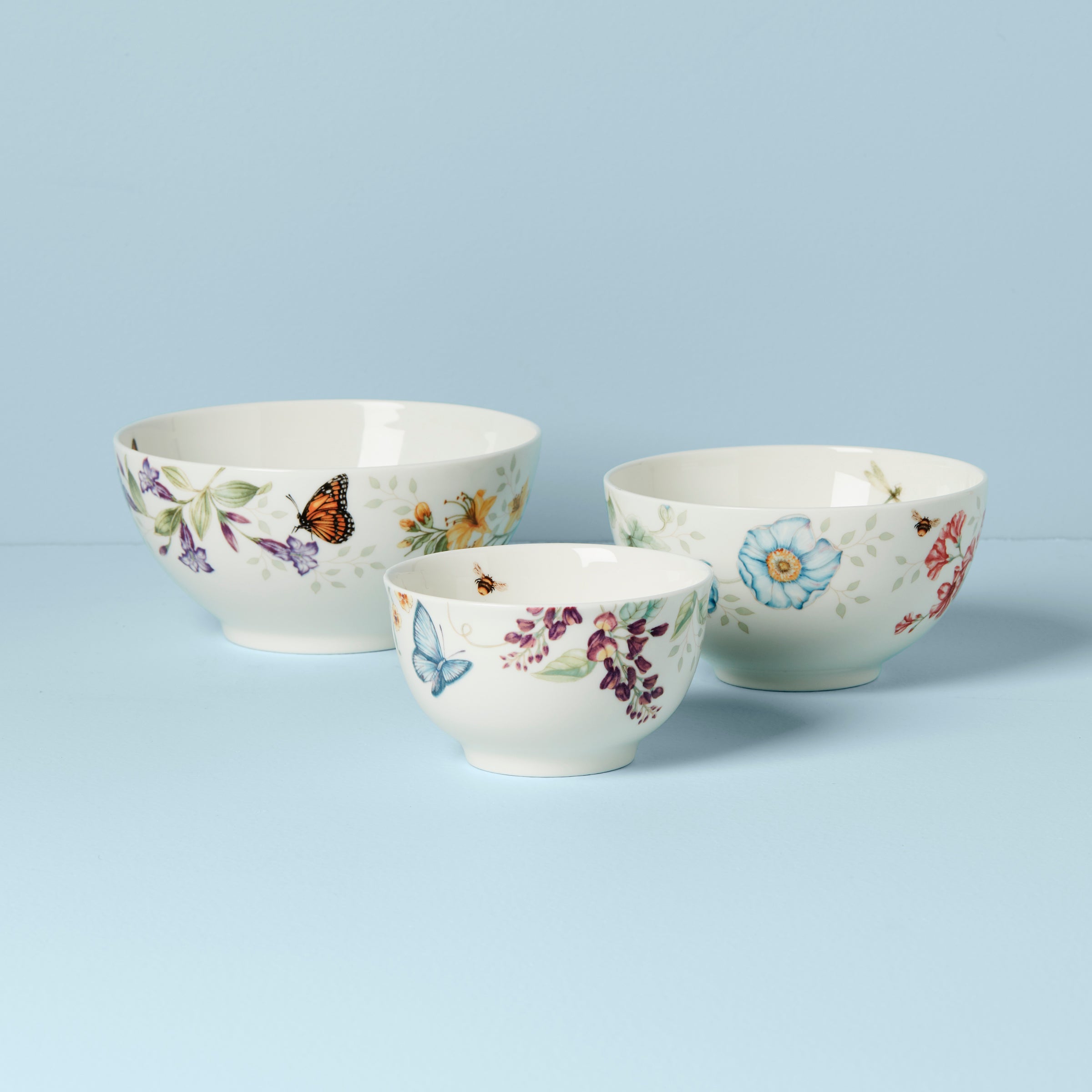 Butterfly Meadow 3-Piece Bowl Set