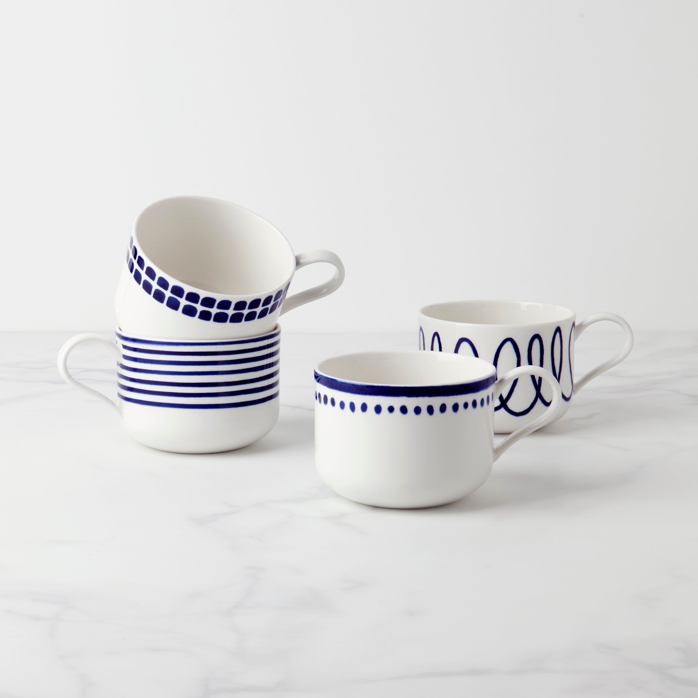 Charlotte Street 4-Piece Assorted Mugs