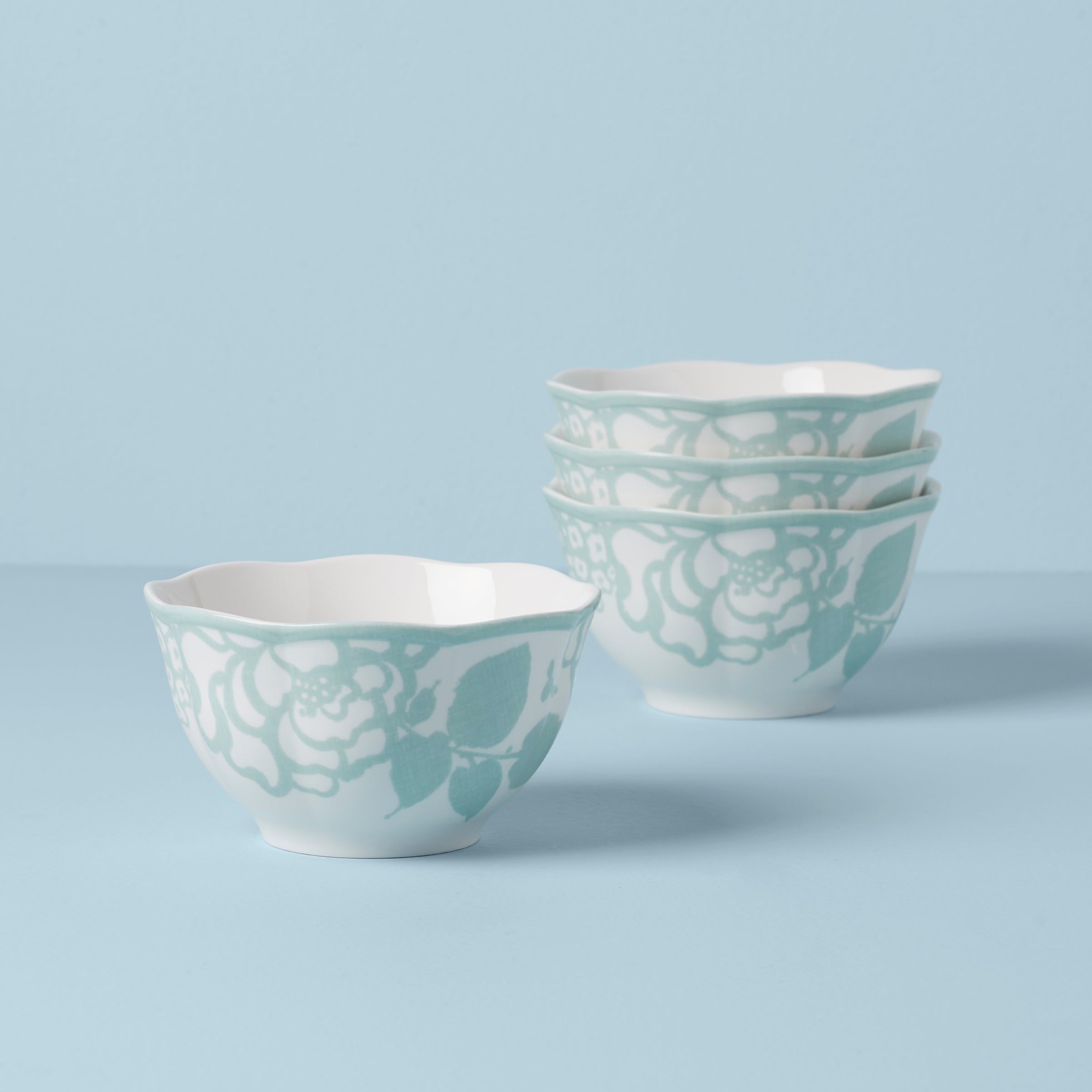 Butterfly Meadow Cottage 4-Piece Rice Bowls