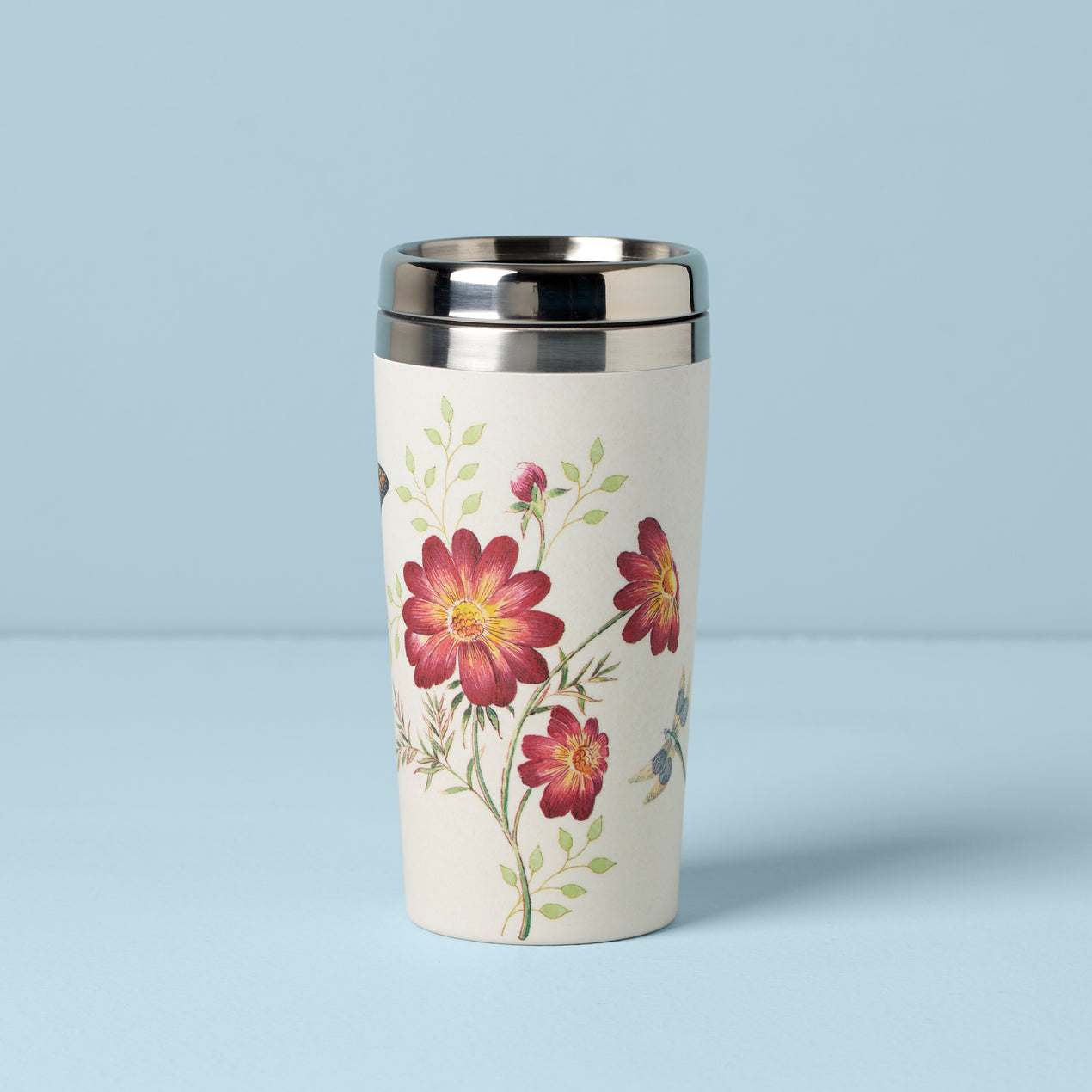 Personalised Themos Travel Mug With Handle. Insulated Mug. Floral Gift for  Her. Butterfly Gifts for Women 
