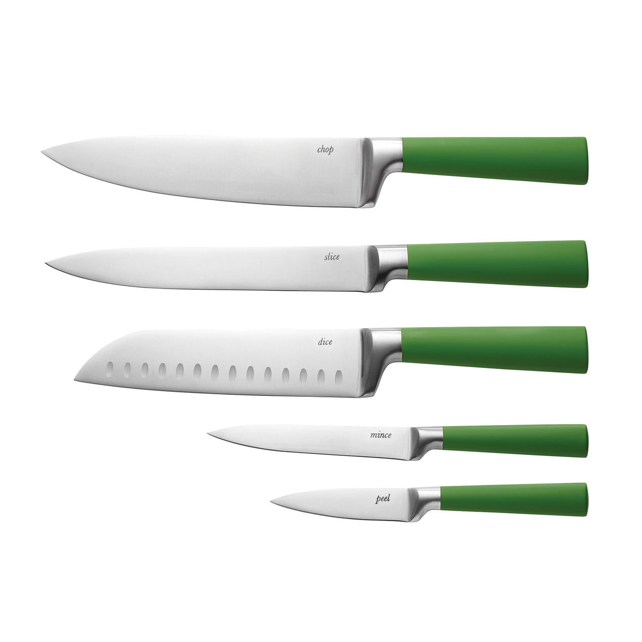 Beautiful 6 Piece Stainless Steel Knife Set in White Champagne