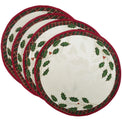 Holiday Nouveau 15" Round Placemat, 4 Pack