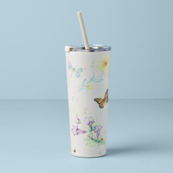 Butterfly Meadow Pink Stainless Steel Tumbler – Lenox Corporation