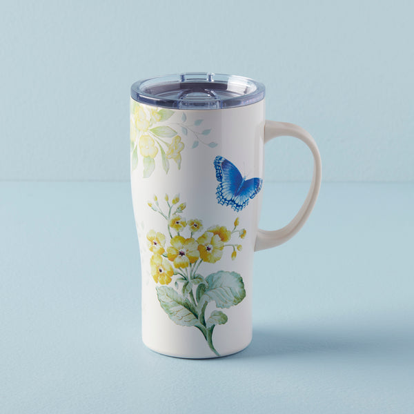 Butterfly Meadow Yellow Stainless Car Coffee Mug – Lenox 