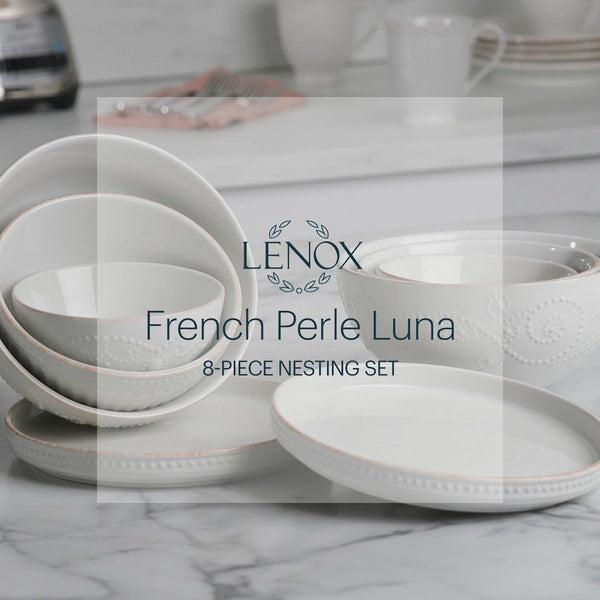 French Perle Luna 8-Piece Nesting Dinnerware Set – Lenox Corporation